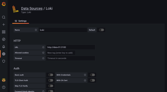 Grafana loki datasource