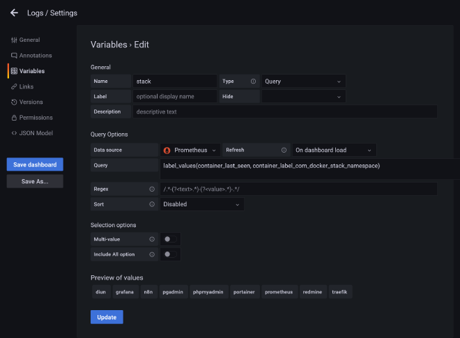 Grafana loki datasource